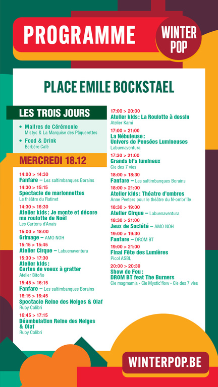 programme laeken mercredi mob - Winterpop
